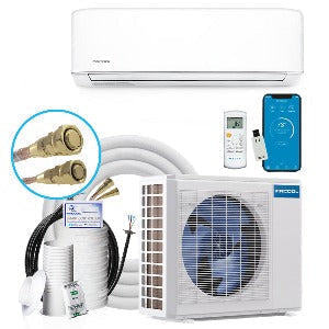 Image of MRCOOL DIY 18K BTU 2-Zone 4th Generation Ductless Heat Pump Condenser With 9k+12k Air Handler Bundle