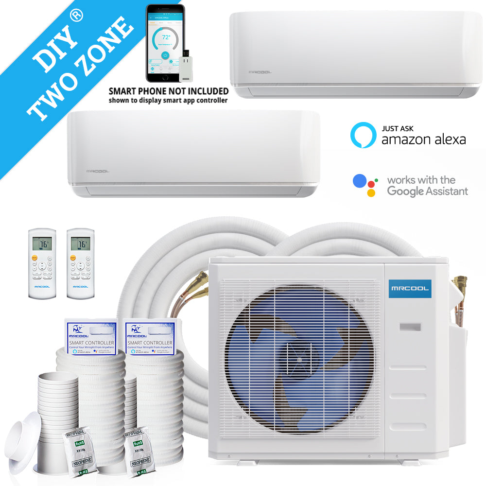 Mr Cool DIY Ductless Mini Split System 2-Zone. 2 Zone MrCool Mini Split Unit