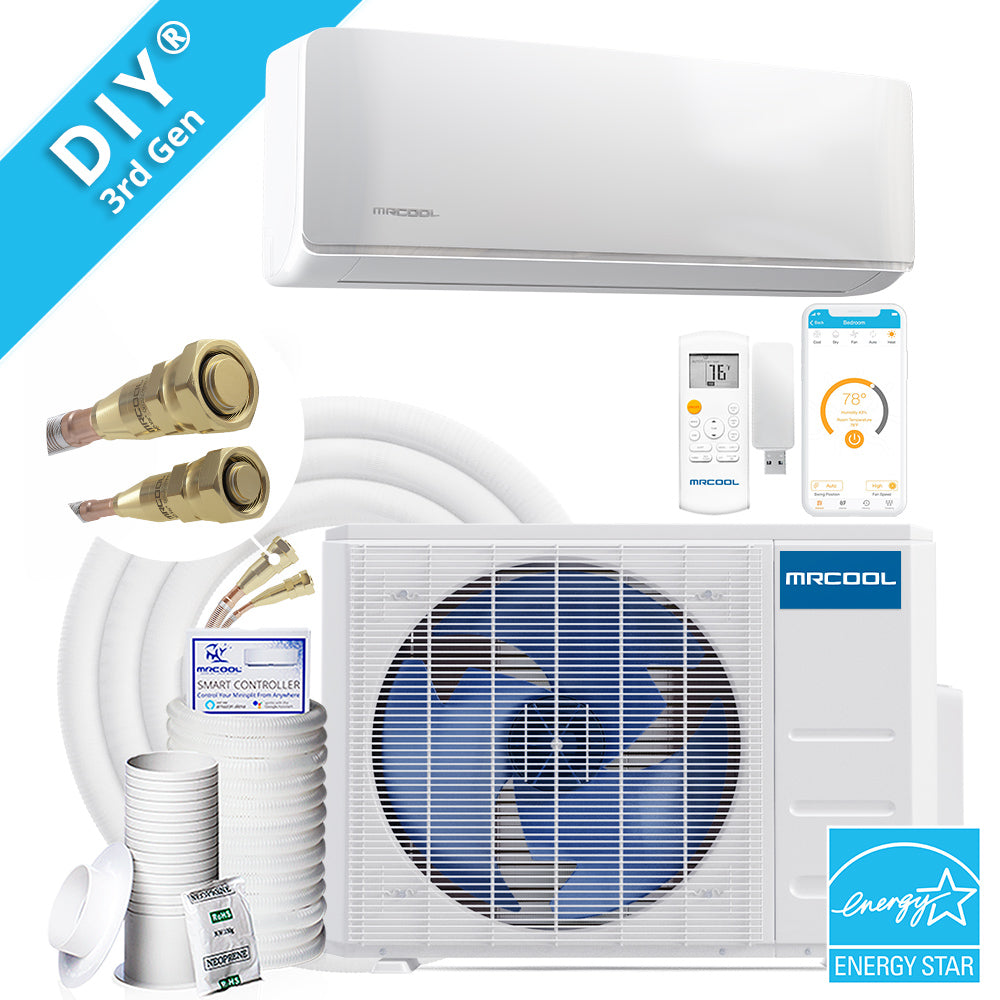 Mr Cool E Star DIY 3rd Gen 12k BTU 22 SEER Ductless Mini-Split Heat Pump 115V/60Hz