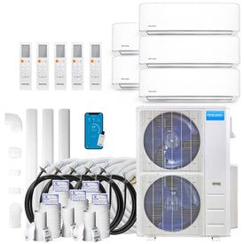 MRCOOL DIY 48K BTU 5-Zone 4th Gen Ductless Heat Pump Condenser With (5) 9k BTU Air Handlers And (5) 16ft Line Set Bundle