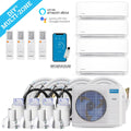 MRCOOL DIY 48K BTU 4-Zone 4th Gen Ductless Heat Pump Condenser With 6k+6k+6k+6k Wall Mount Air Handlers Bundle