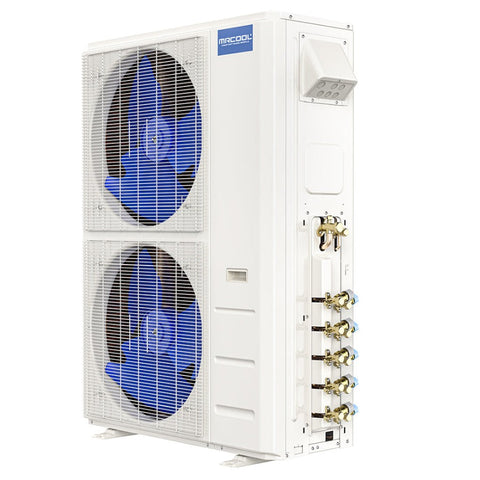 Image of MRCOOL DIY 48K BTU 5-Zone 4th Gen Ductless Heat Pump Condenser With (5) 9k BTU Air Handlers And (5) 16ft Line Set Bundle