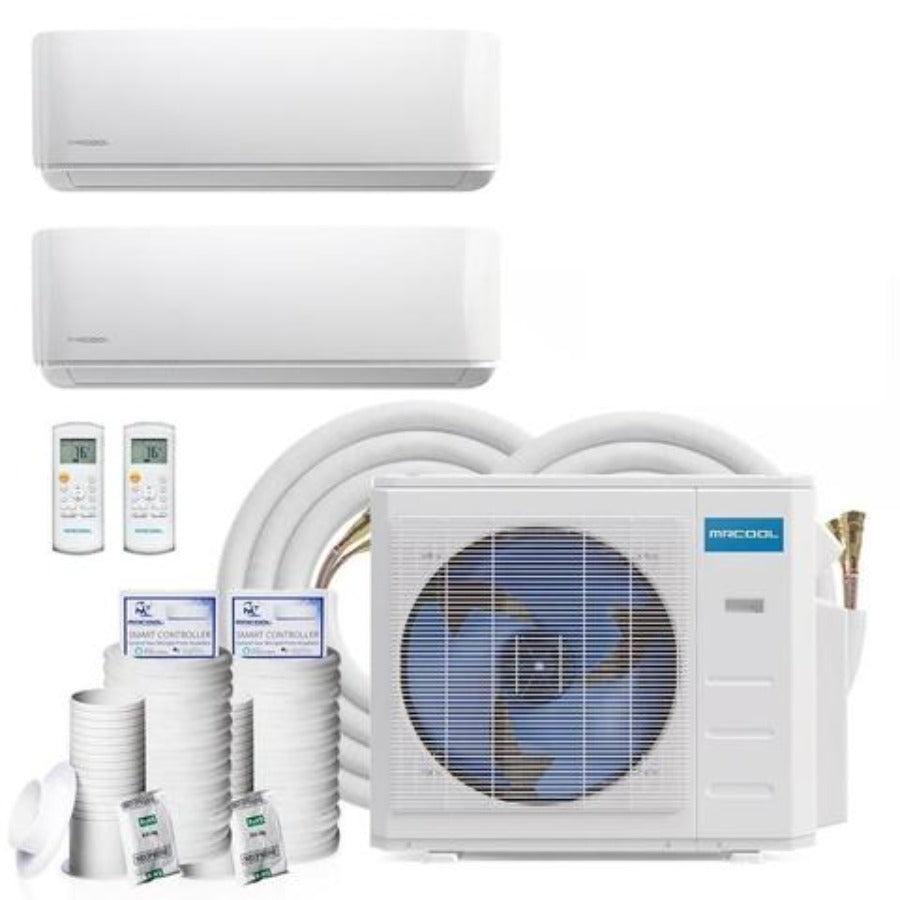 MrCooL DIY 27K BTU 3-Zone Ductless Heat Pump Condenser With 9k+9k BTU Air Handler And (2) 16ft & (2) 25ft Line Set